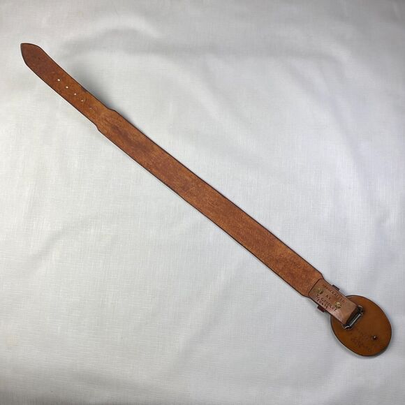 Hand Tooled LEATHER 3-D HORSES SCENE Western Belt! Handmade T Goodloe Sz 29 - Picture 14 of 16